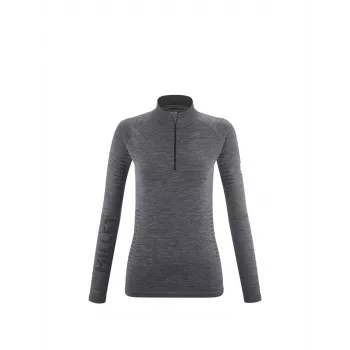 MILLET Women's Drynamic Warm Half-Zip Base Layer Top - Graphite Grey - XS/S