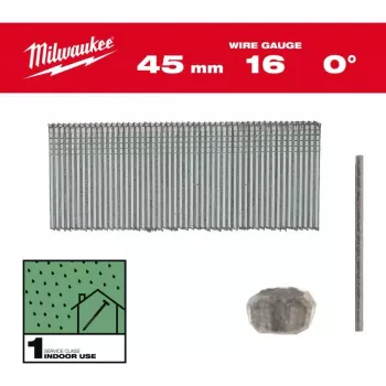 Milwaukee Pin Sticks 16G 45mm 0° for M18 FN16GS - 2500 pcs