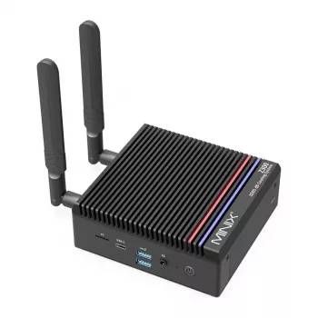 MINIX Z300-0dB Barebone Mini PC Intel Processor N300 8C/8T up to 3.8GHz DDR5 1x SODIMM M.2 PCIe Gen4 Wi-Fi 6E BT5.2 2x 2.5GbE HDMI 2.1 DP 1.4 USB-C 90W VESA Black