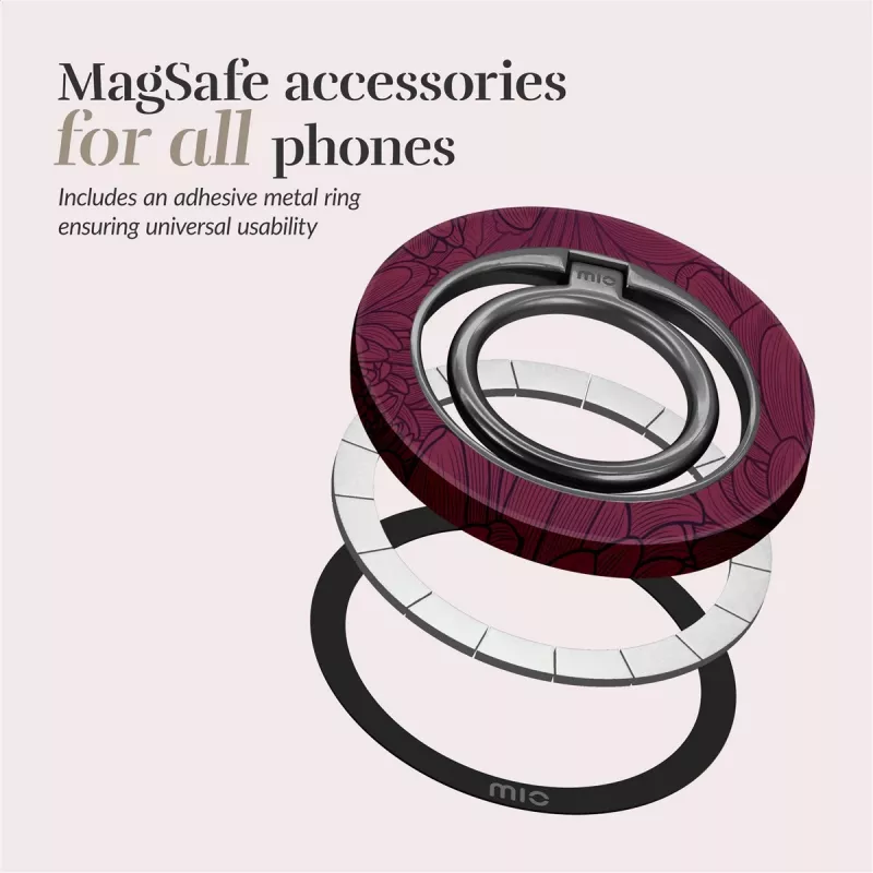 MIO Berry Blooms MagSafe Case Compatible Ring Holder
