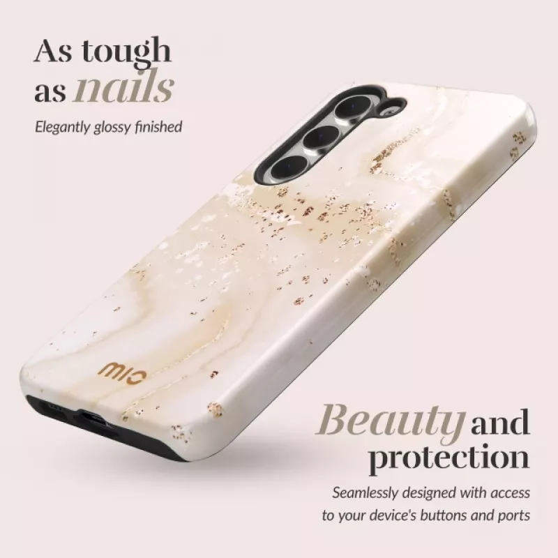 MIO Gold Marble Magsafe Compatible Case for Samsung S24 FE 5G
