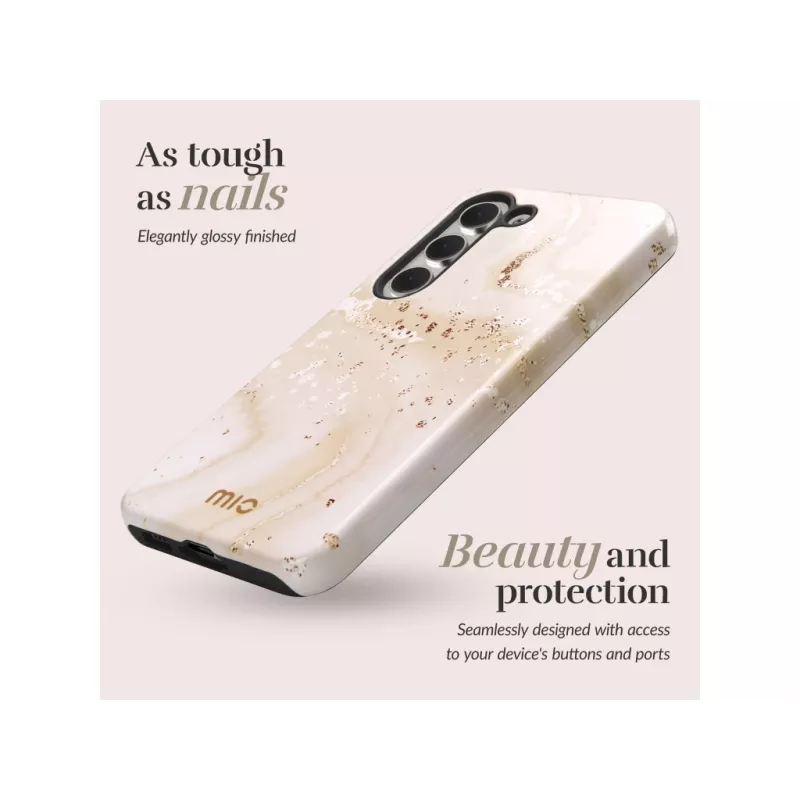 MIO Gold Marble Magsafe Compatible Case for Samsung S25 Plus 5G