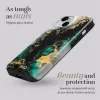 MIO Green Marble Magsafe Compatible Case for iPhone 16 Plus