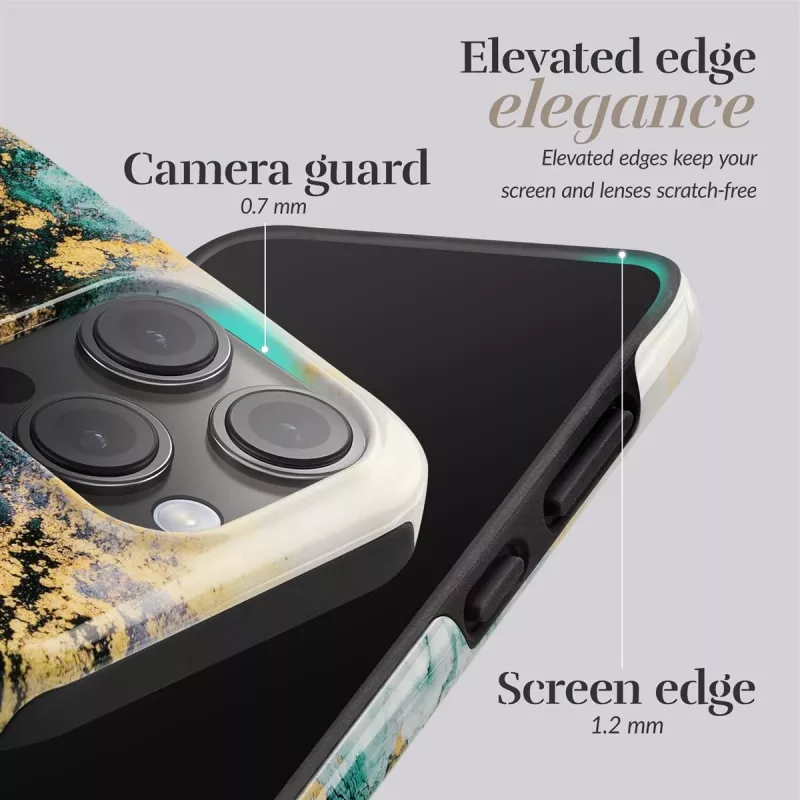 MIO Green Marble Magsafe Compatible Case for iPhone 16 Plus