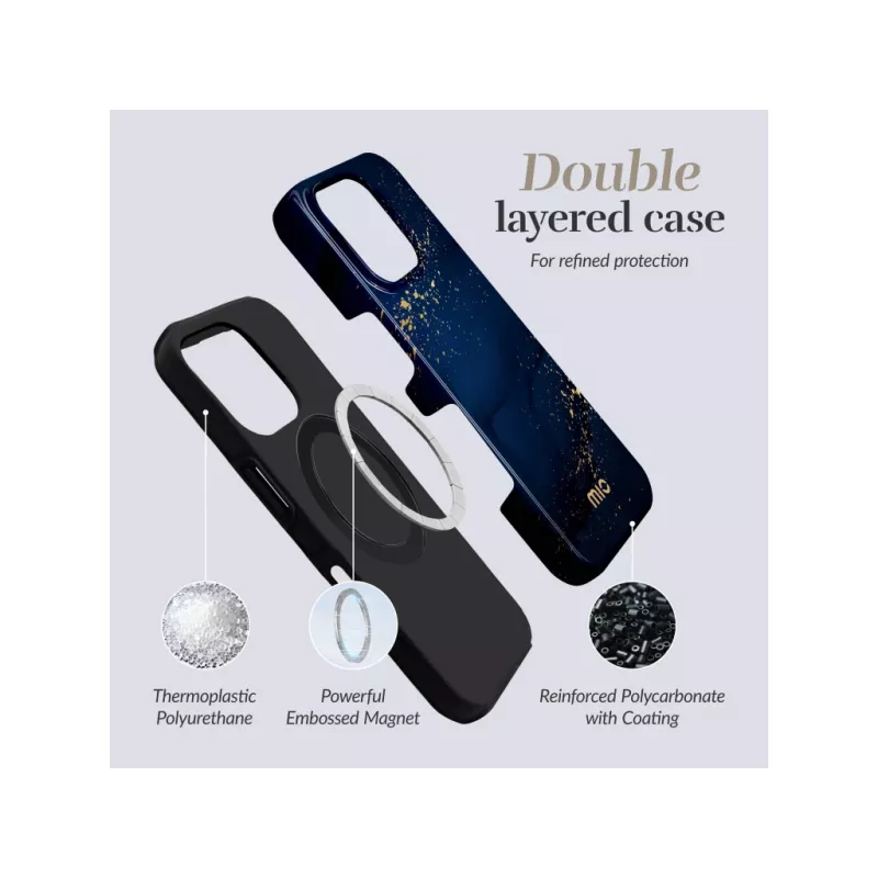 MIO Midnight Sparkle Magsafe Case Compatible for iPhone 17 Pro