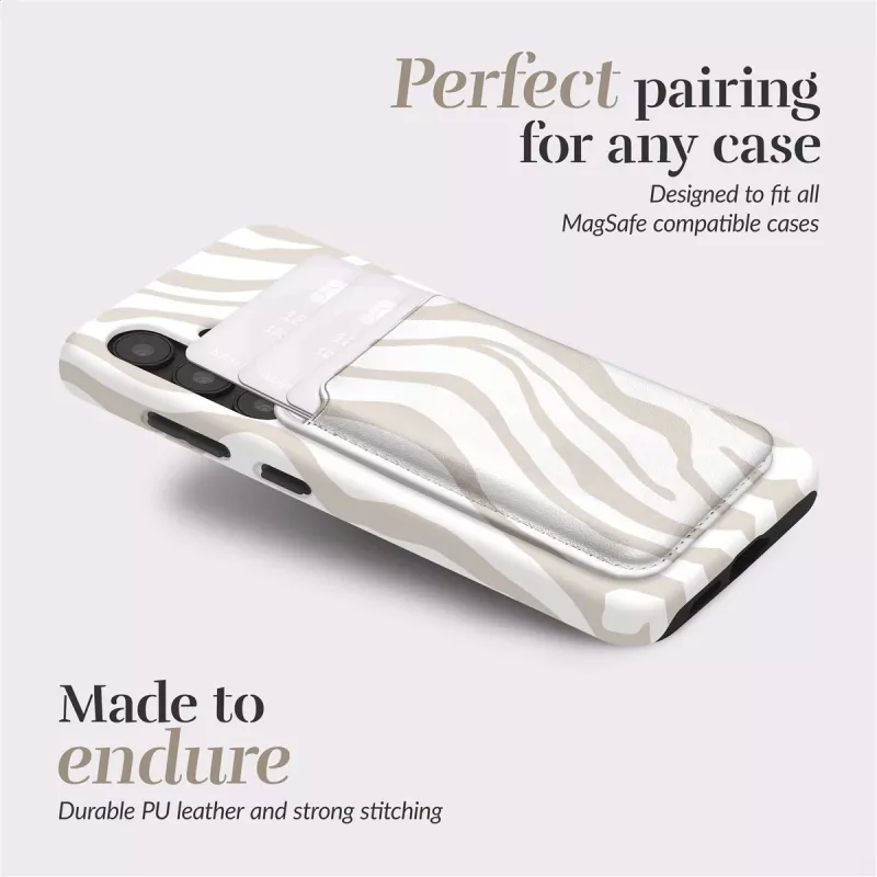 MIO Sandy Zebra Magsafe Case Compatible Card Holder