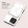 MIO White Marble Magsafe Case Compatible Card Holder
