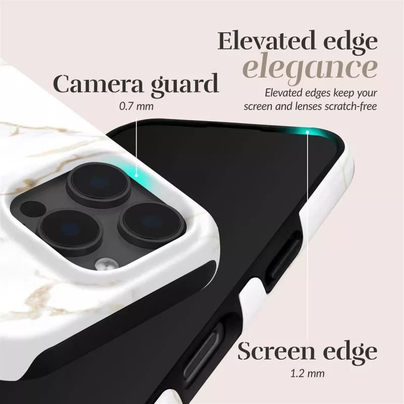 MIO White Marble Magsafe Compatible for iPhone 17 Pro Max