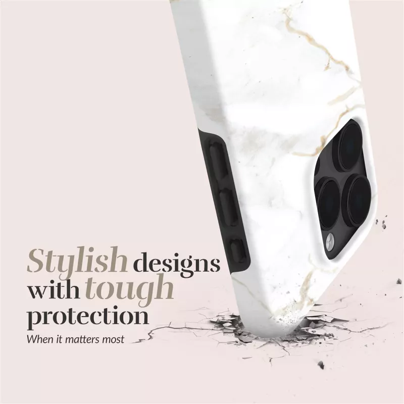 MIO White Marble Magsafe Compatible for iPhone 17 Pro Max
