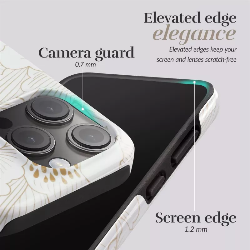 MIO White Roses Magsafe Compatible Case for iPhone 16 Pro Max