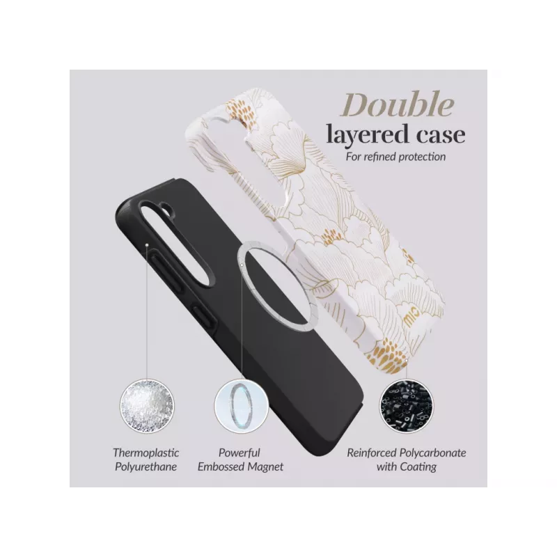 MIO White Roses Magsafe Compatible for Samsung S25 5G