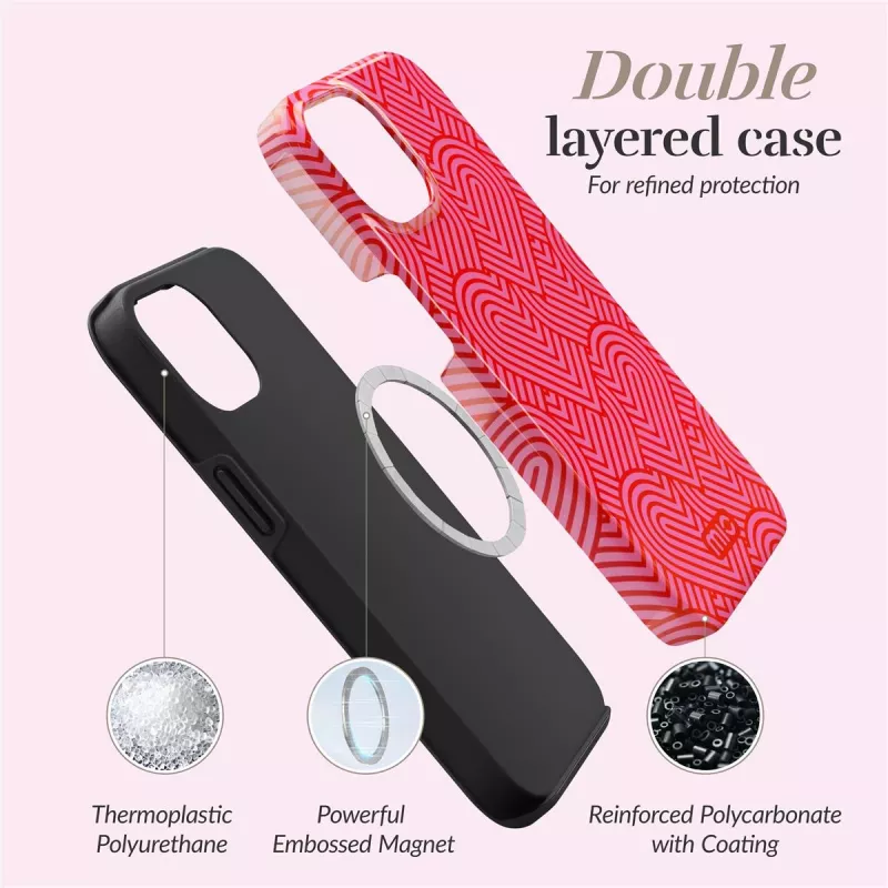 MIO Wild Hearts MagSafe Compatible Case for iPhone 16