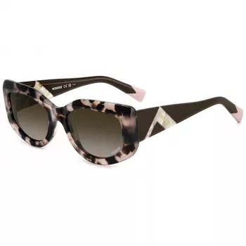 MISSONI Women's Butterfly Sunglasses MIS0198S0T4 Havana Acetate Frame Brown Gradient Lens 54mm