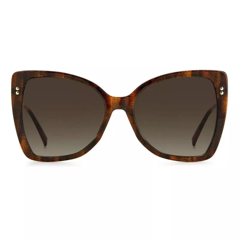 MISSONI Women's Sunglasses MIS0083S086 - Butterfly Acetate Frame, Gradient Brown Lenses, 58mm