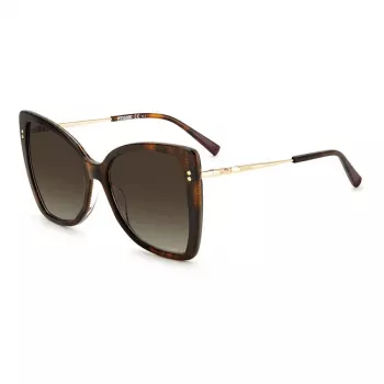 MISSONI Women's Sunglasses MIS0083S086 - Butterfly Acetate Frame, Gradient Brown Lenses, 58mm