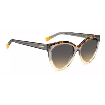 MISSONI Women's Sunglasses MIS0088SMQEF7 - Rectangular Acetate Frame, UV400 Protection, 57mm Lens