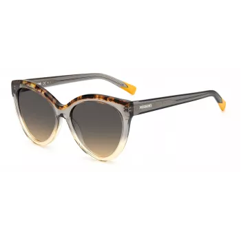 MISSONI Women's Sunglasses MIS0088SMQEF7 - Rectangular Acetate Frame, UV400 Protection, 57mm Lens
