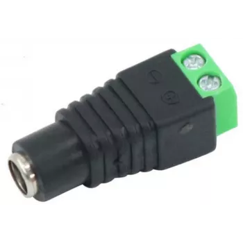 MITON G01DC-100 DC Power Jack Connector, PCB Mount, 2.1mm x 5.5mm, 12V 1A, 3-Pin, Solder Terminals, Black