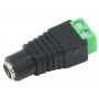 MITON G01DC-100 DC Power Jack Connector, PCB Mount, 2.1mm x 5.5mm, 12V 1A, 3-Pin, Solder Terminals, Black
