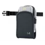 MOBILIS HOLSTER BASIC - Size S + Belt | Universal Small Device Pouch with Belt Clip & Loop, Black Nylon, Velcro Flap
