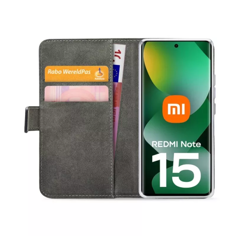 Mobilize Classic Gelly Wallet Book Case for Xiaomi Redmi Note 15 5G, Black