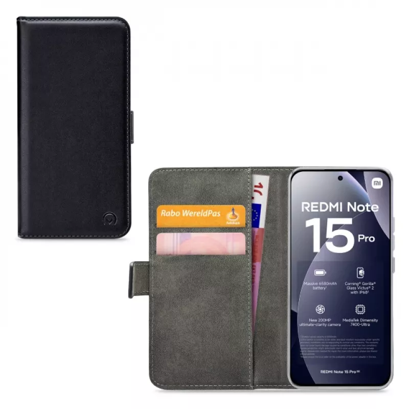 Mobilize Classic Gelly Wallet Book Case Xiaomi Redmi Note 15 Pro Black