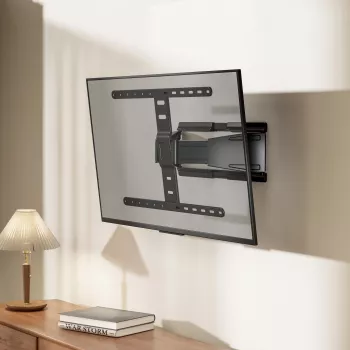 MOBILUX Sbox PLB-79464 Fixed TV Wall Mount for 43-90 inch Screens, 50 kg Capacity, VESA up to 600x400 mm, Black