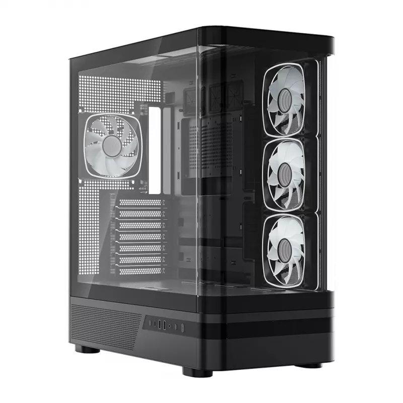 MODECOM Volcano AQ100 ARGB Midi Tower PC Case - Black