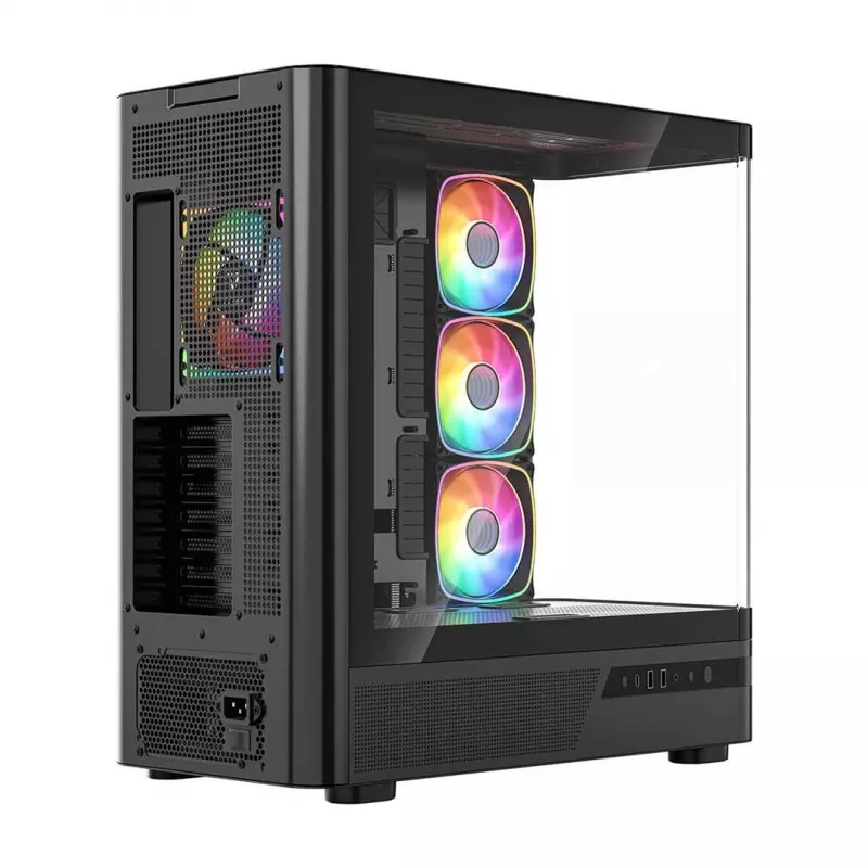 MODECOM Volcano AQ100 ARGB Midi Tower PC Case - Black