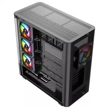 MODECOM Volcano AQ100 ARGB Midi Tower PC Case - Black