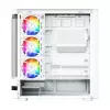 MODECOM Volcano AQ100 ARGB Midi Tower White - Tempered Glass, 4x 120mm ARGB Fans, ATX/Micro-ATX/Mini-ITX