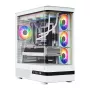 MODECOM Volcano AQ100 ARGB Midi Tower White - Tempered Glass, 4x 120mm ARGB Fans, ATX/Micro-ATX/Mini-ITX