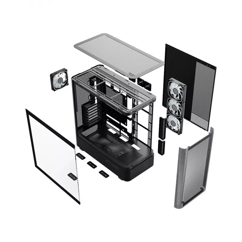 MODECOM Volcano AQ300 ARGB Mid Tower Case - Black