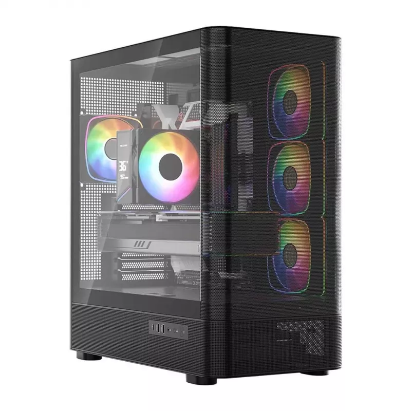 MODECOM Volcano AQ300 ARGB Mid Tower Case - Black