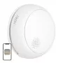 MOES SSD01 ZigBee Smart Photoelectric Smoke Detector with 85dB Siren, Tuya App Alerts, CR123A Battery Powered, White