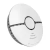 MOES WSS-S-SSD-A Wi-Fi Photoelectric Smoke Detector with Tuya App Alerts, 85dB Siren, CR123A Battery Powered, Works with Alexa & Google Assistant, White