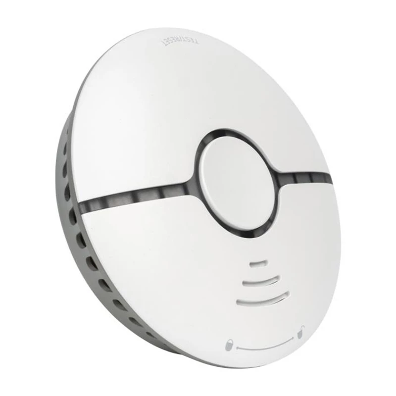 MOES WSS-S-SSD-A Wi-Fi Photoelectric Smoke Detector with Tuya App Alerts, 85dB Siren, CR123A Battery Powered, Works with Alexa & Google Assistant, White
