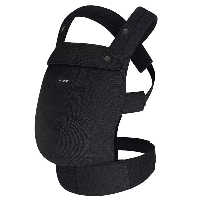 Momcozy BC001 Soft Structured Baby Carrier with Detachable Hip Seat, Black, 0-36 Months, 3.5-20 kg