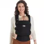 Momcozy BC001 Soft Structured Baby Carrier with Detachable Hip Seat, Black, 0-36 Months, 3.5-20 kg