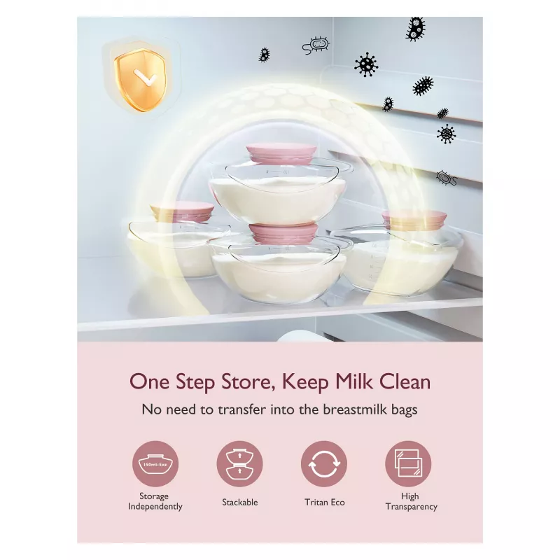 Momcozy M9 Wearable Double Electric Breast Pump with Rechargeable Battery, 9 Suction Levels, 180ml Cups, and Storage Box