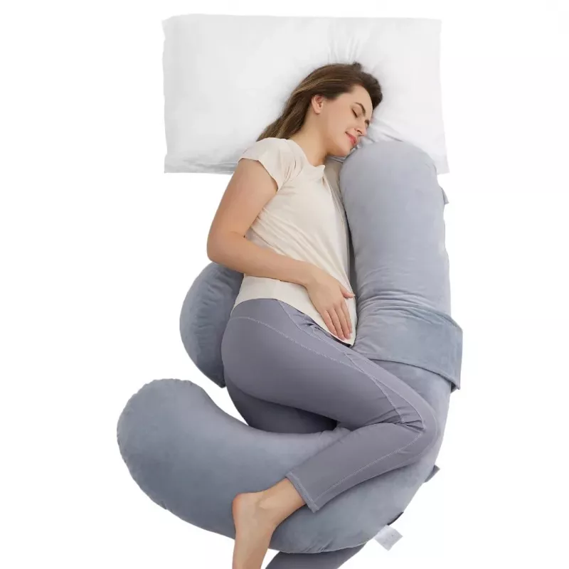 Momcozy PP007 F-Shape Pregnancy Pillow Grey