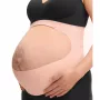 Momcozy Pregnancy Belly Band (L) - Nude, Comfortable and Supportive Maternity Support Belt