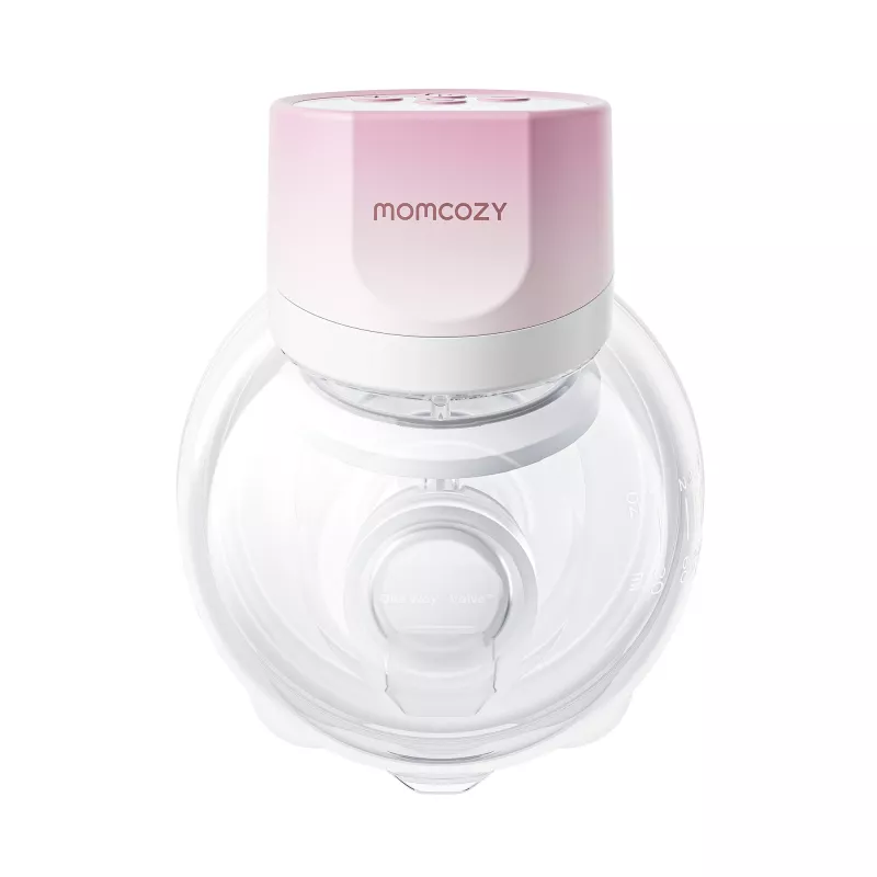 MOMCOZY S12 Pro Quick Wearable Breast Pump, Single, Cordless, Pink