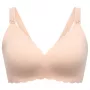 Momcozy YN46 Seamless Support Floral Nursing Bra Push-up Beige Size M