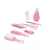 MOMINI Baby Care Kit Pinky - 10-Piece Newborn Grooming Set with Travel Case