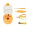 Momini Baby Nail Care Kit Sunny - Electric Baby Nail File with 6 Grinding Heads, 2 Speeds, LED Light, White/Yellow