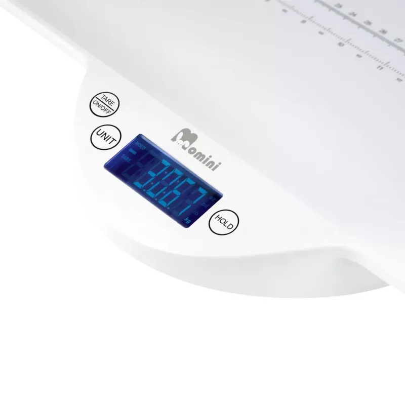 Momini Baby Scale TinyScale - Digital Infant Scale 20 kg, 5 g Graduation, White