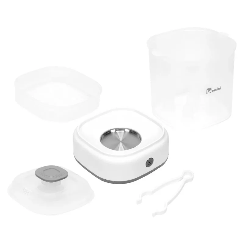 Momini Bottle Steriliser QuickSteam - Electric Steam Sterilizer for 6 Baby Bottles, 8-Minute Cycle, Automatic Shut-Off, BPA-Free