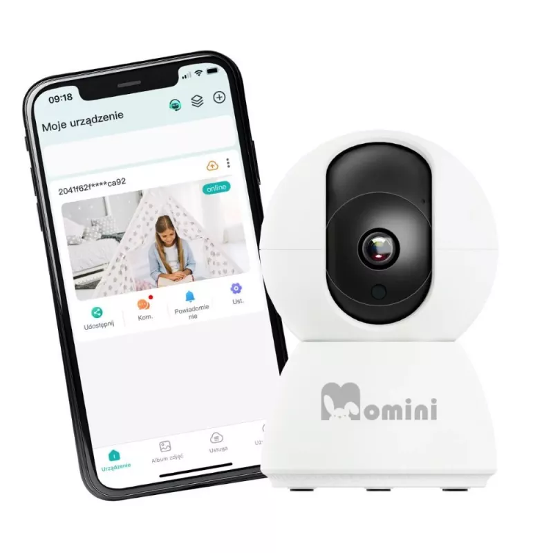 Momini KidLook Baby Monitor - 3.2 inch Color LCD, Night Vision, Two-Way Talk, 8 Lullabies, Temperature Monitoring
