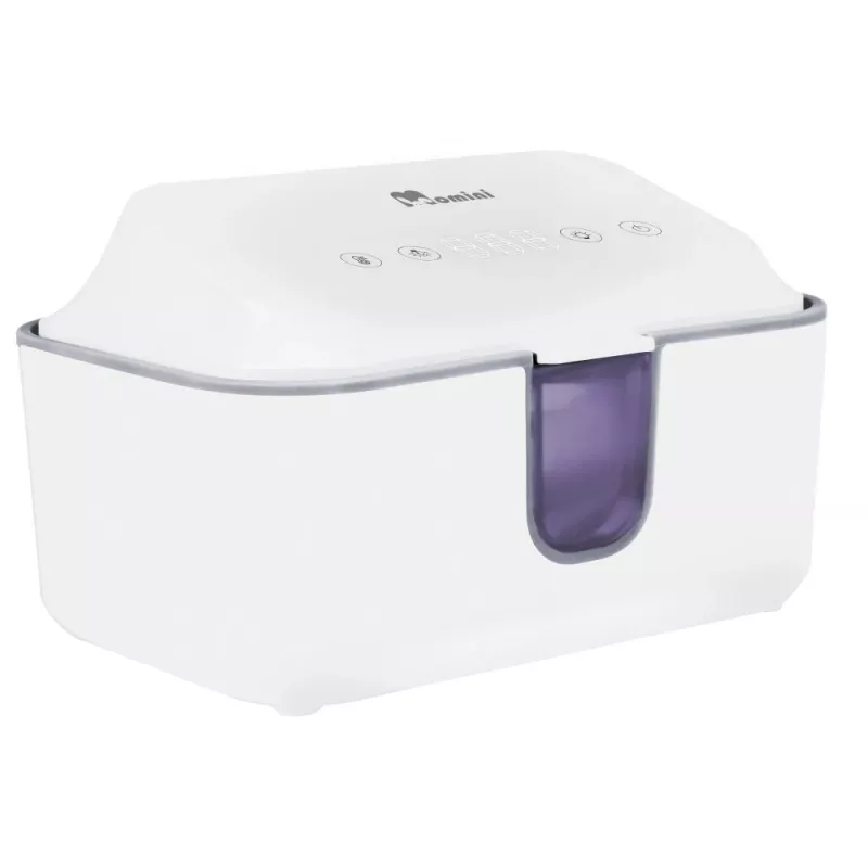 Momini WarmWipes Wet Wipes Warmer - White/Grey